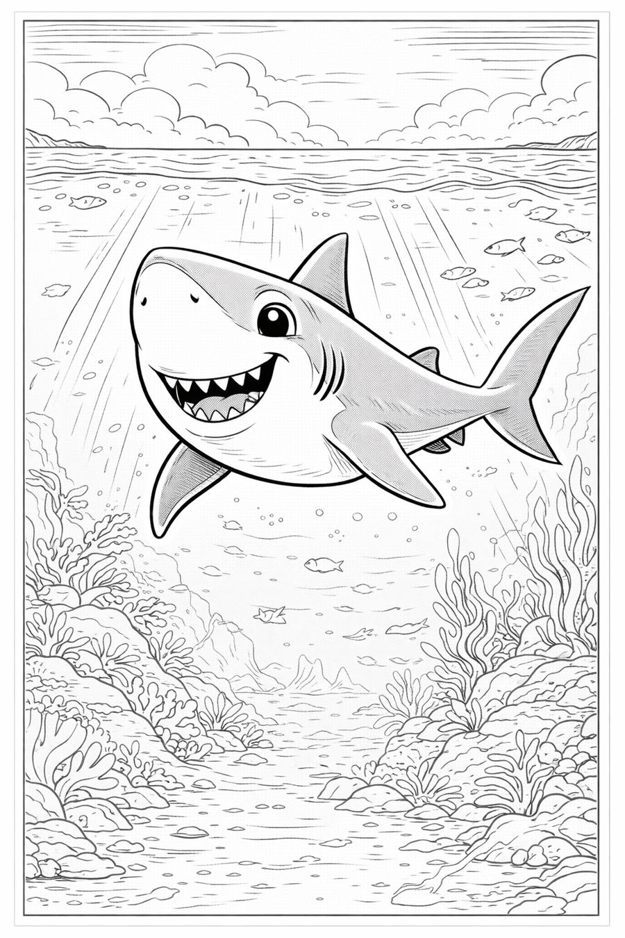 Coloring page — shark