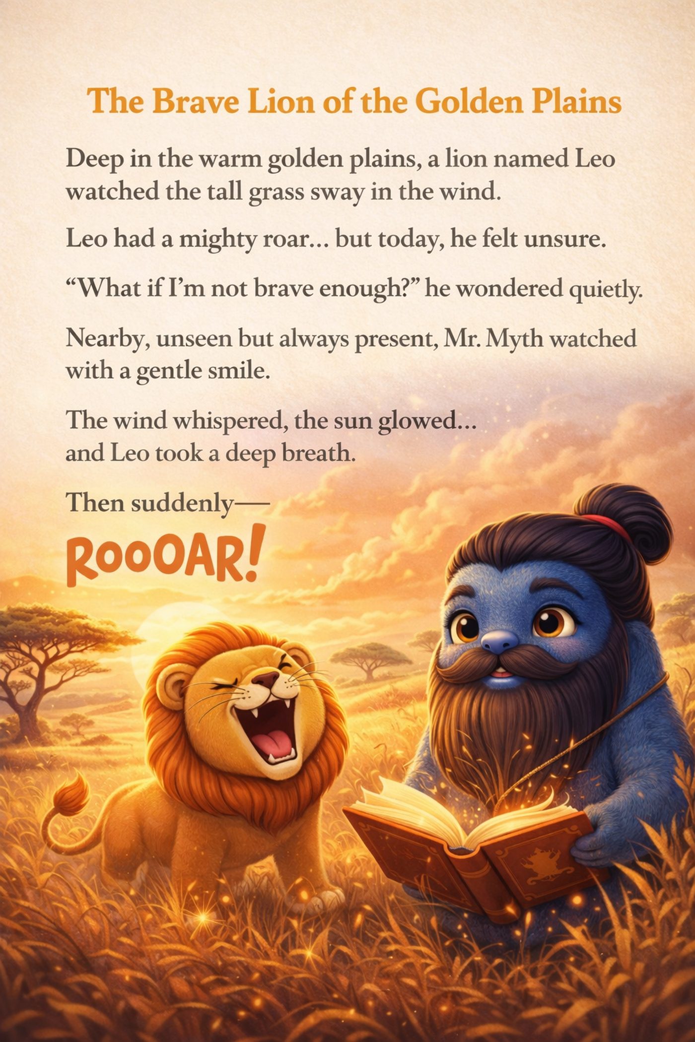 The Brave Lion of the Golden Plains